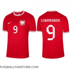 Polen Robert Lewandowski #9 Replik Auswärtstrikot WM 2022 Kurzarm